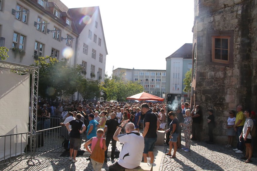 Kundgebund und Protest in Nordhausen - die AfD hatte zum "B&uuml;rgerfest" geladen