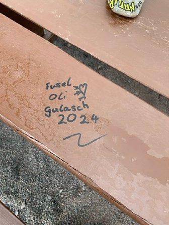 Schmierei am Aussichtsturm bei R&uuml;digsdorf