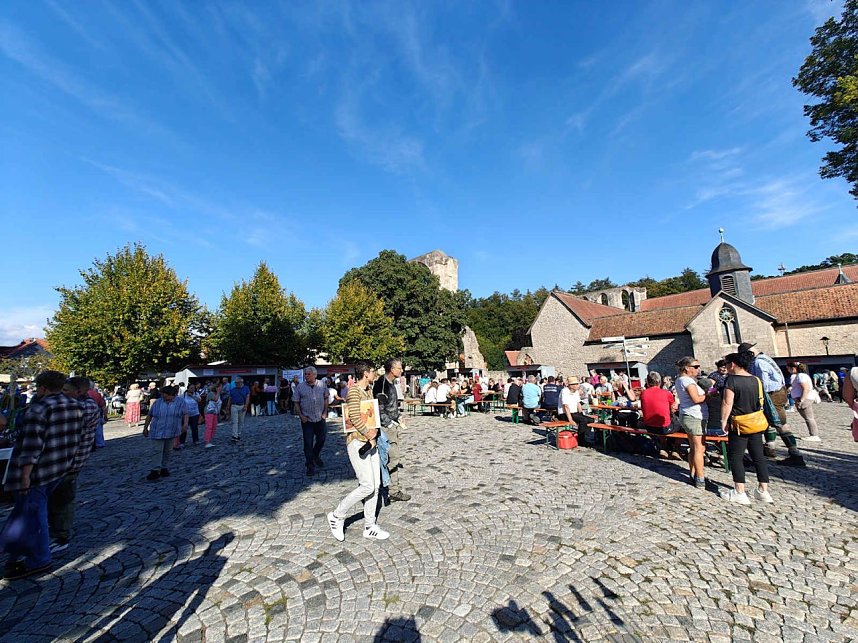 Peter Blei unterwegs auf dem Walkenrieder Klostermarkt