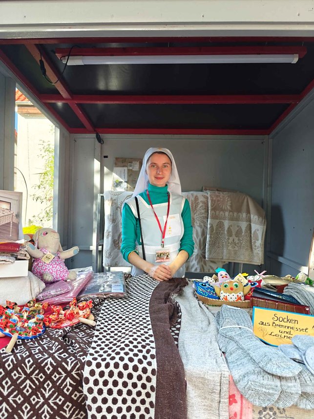 Peter Blei unterwegs auf dem Walkenrieder Klostermarkt