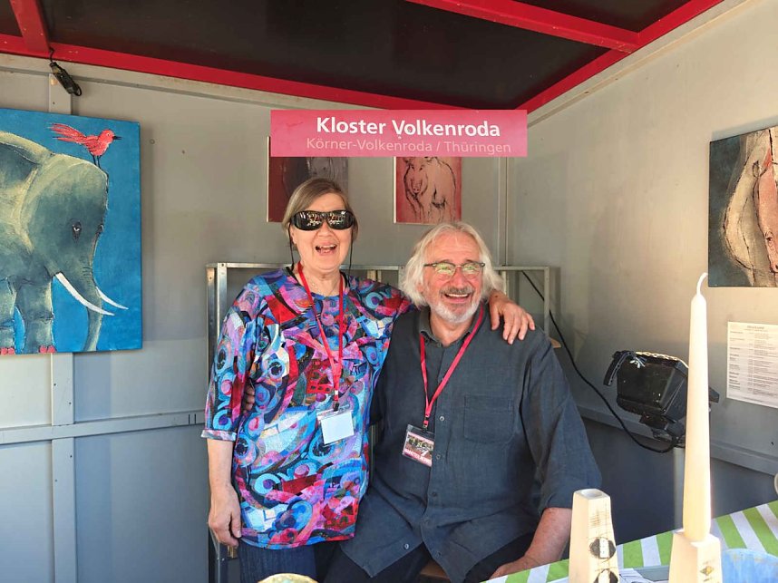 Peter Blei unterwegs auf dem Walkenrieder Klostermarkt