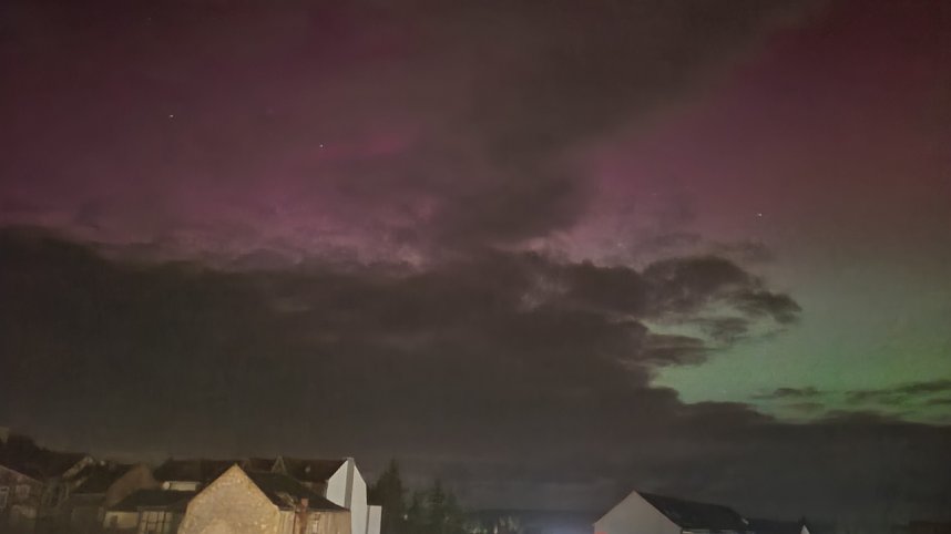 Polarlichter &uuml;ber Bleicherode