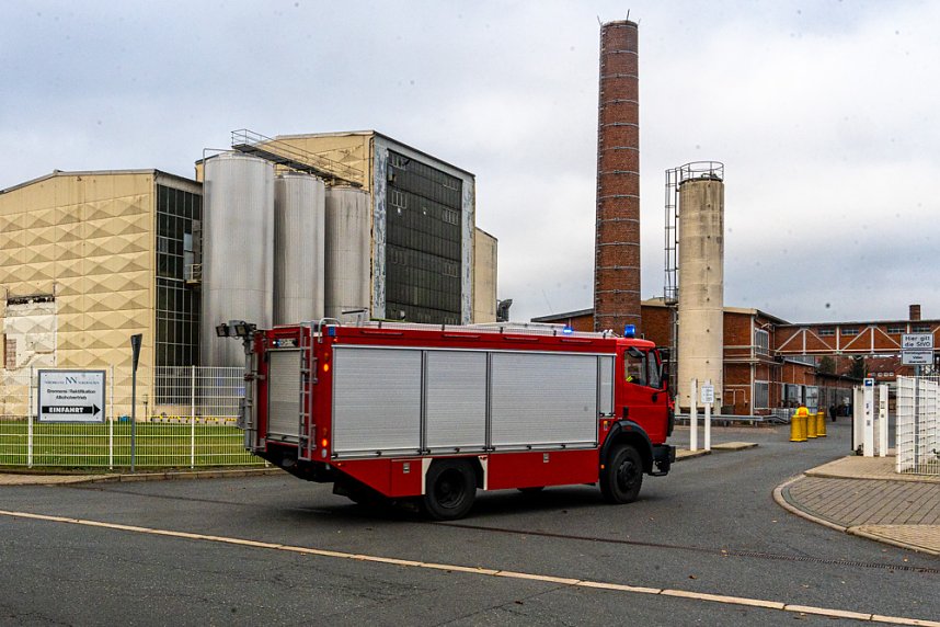 Katastrophen&uuml;bung auf dem Nordbrand-Gel&auml;nde