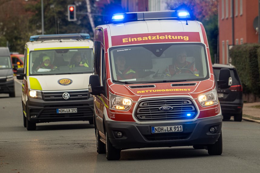 Katastrophen&uuml;bung auf dem Nordbrand-Gel&auml;nde