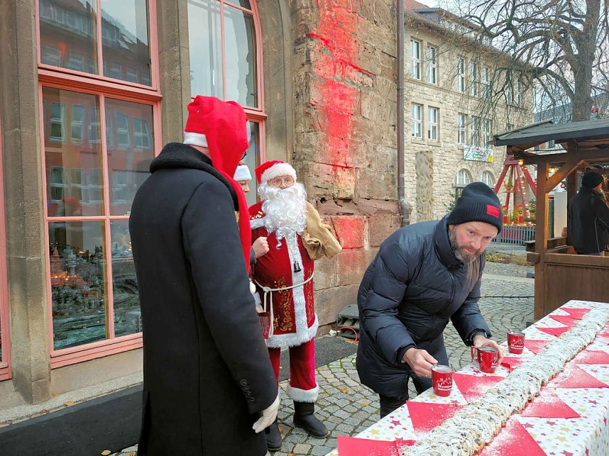 Peter Blei unterwegs auf dem Weihnachtsmarkt