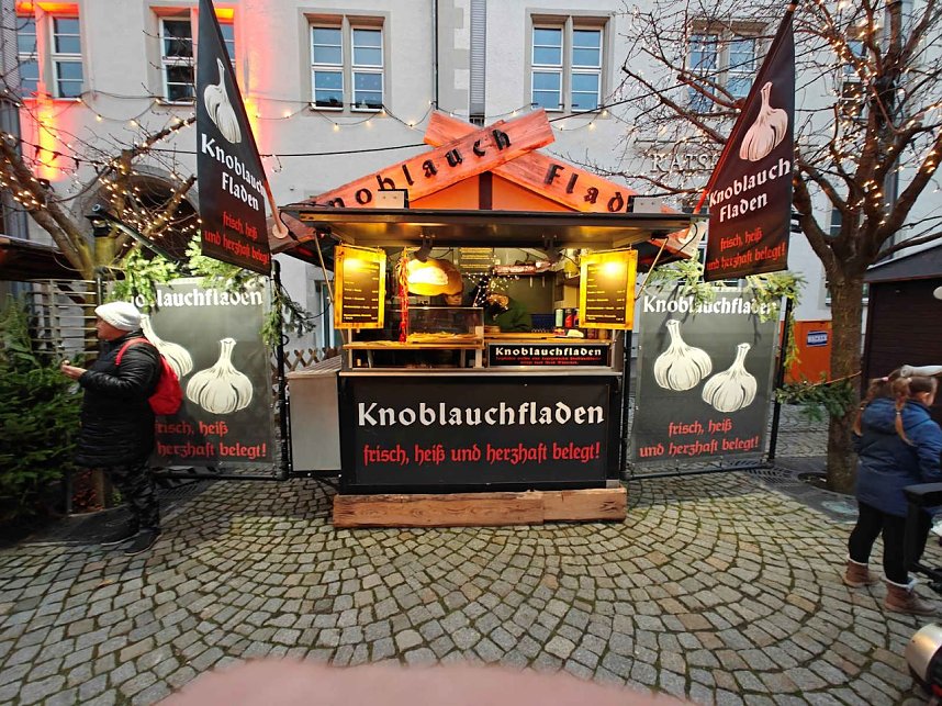 Peter Blei unterwegs auf dem Weihnachtsmarkt