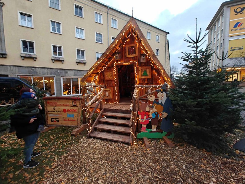 Peter Blei unterwegs auf dem Weihnachtsmarkt