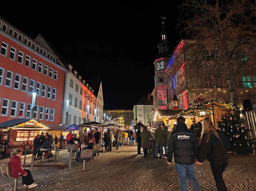 Peter Blei unterwegs auf dem Weihnachtsmarkt