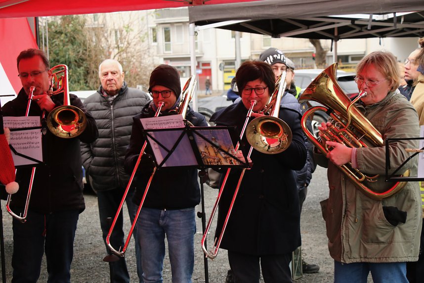 Friedenslichtaktion 2024 auf dem August-Bebel-Platz in Nordhausen