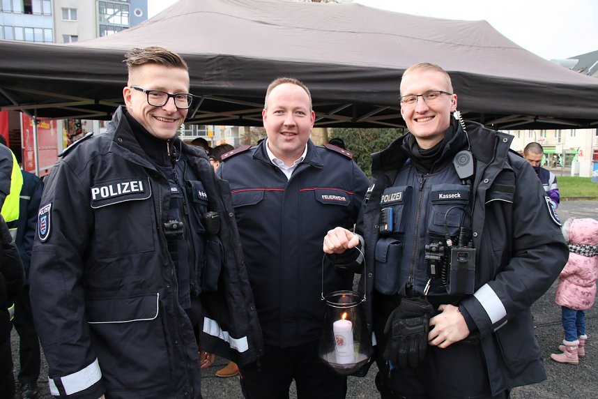 Friedenslichtaktion 2024 auf dem August-Bebel-Platz in Nordhausen