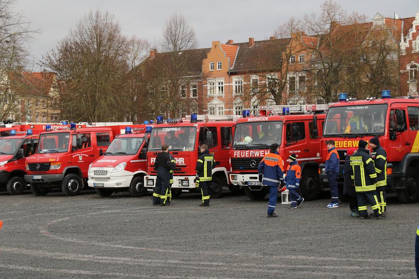 Friedenslichtaktion 2024 auf dem August-Bebel-Platz in Nordhausen