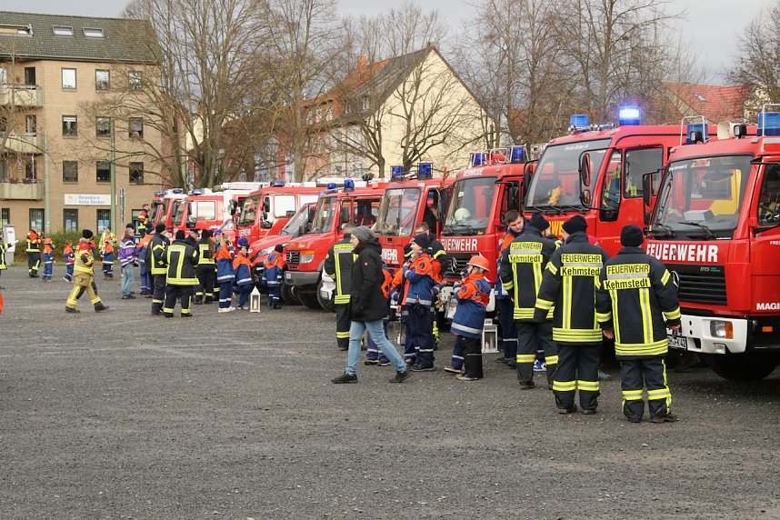 Friedenslichtaktion 2024 auf dem August-Bebel-Platz in Nordhausen