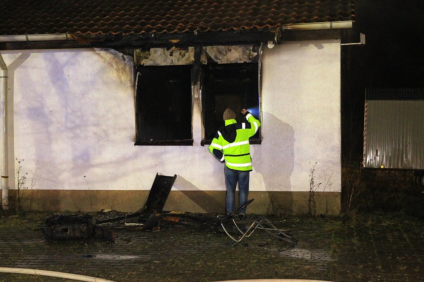 Unterkunft brannte aus