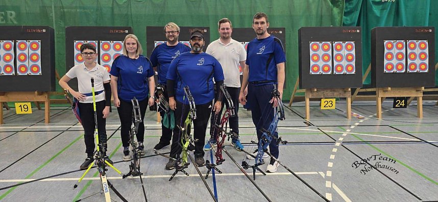 Das Bowteam aus Nordhausen bei der Landesmeisterschaft des Bogensportverbands Th&uuml;ringen