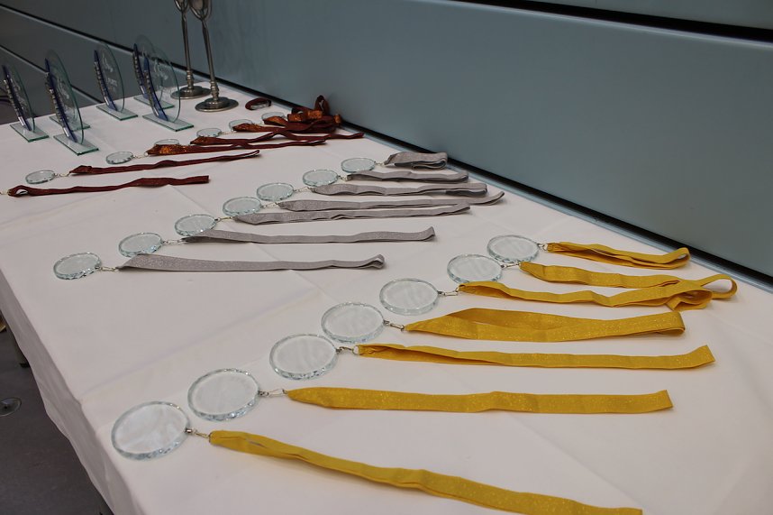 Sportlerinnen und Sportler begeisterten beim Indoor-Kugelsto&szlig;en, in der Wiedigsburghalle in Nordhausen, das Publikum