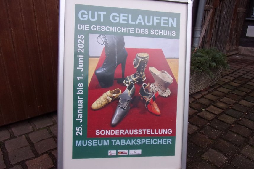 Gut gelaufen - im Tabakspeicher wurde gestern die neue Sonderausstellung zum Thema Schuhe er&ouml;ffnet