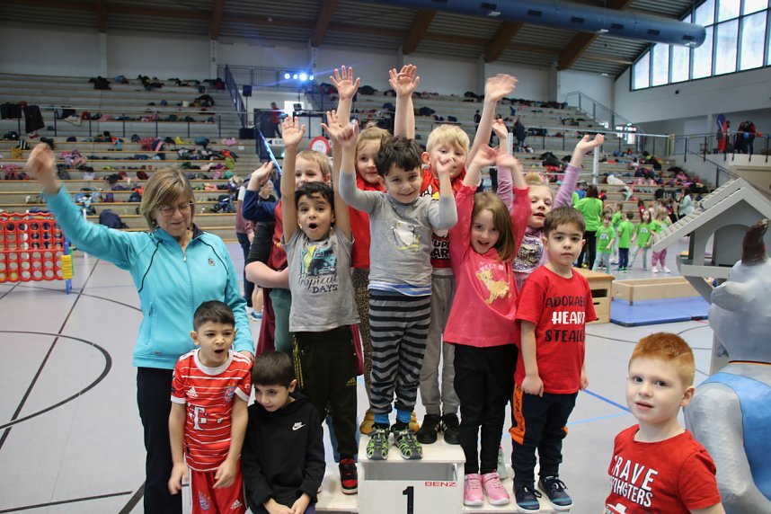 Kindergartensporttag in der Wiedigsburghalle