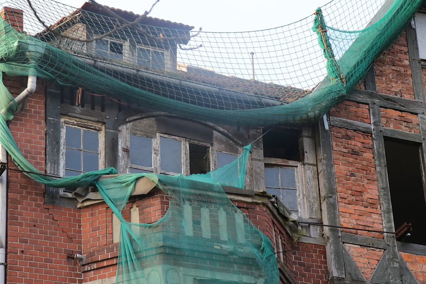 Bauf&auml;lliges Geb&auml;ude in der Kyffh&auml;userstra&szlig;e in Nordhausen