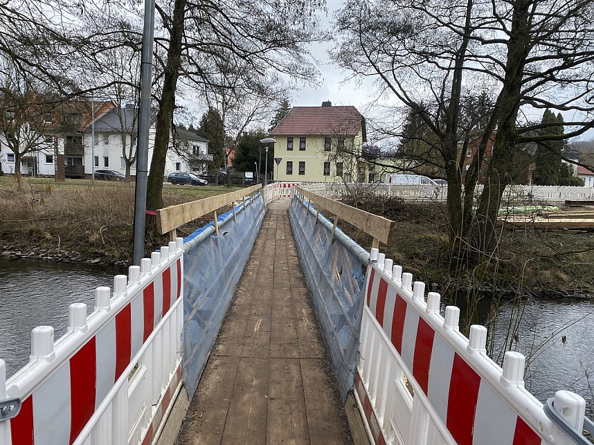 Neubau der Br&uuml;cke in Krimderode
