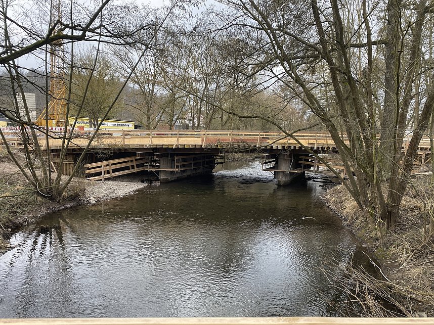 Neubau der Br&uuml;cke in Krimderode