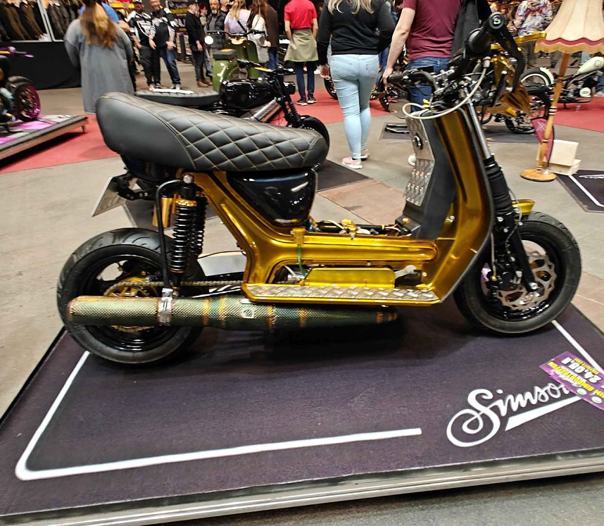 Peter Blei auf der Motorradmesse Erfurt