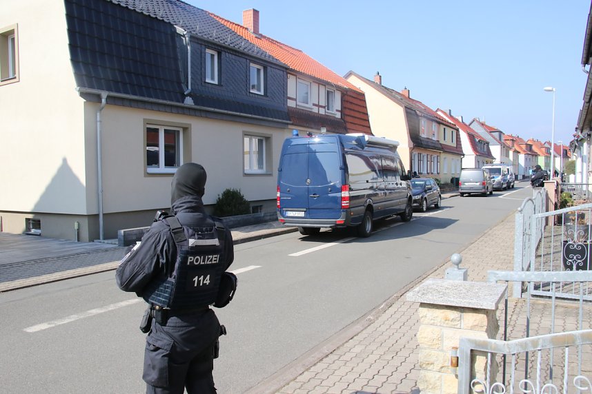 Hausdurchsuchung in der Fichtestra&szlig;e in Nordhausen