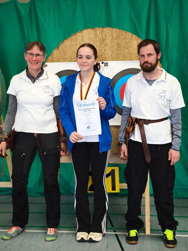 Das Nordh&auml;uer Bowteam bei der Deutschen Bogensch&uuml;tzen-Meisterschaft in Bersenbr&uuml;ck