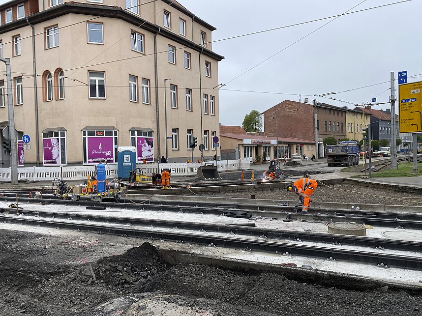 Baustellenreport Bahnhofstra&szlig;e Nordhausen