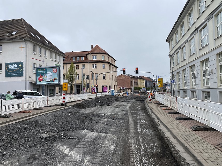 Baustellenreport Bahnhofstra&szlig;e Nordhausen