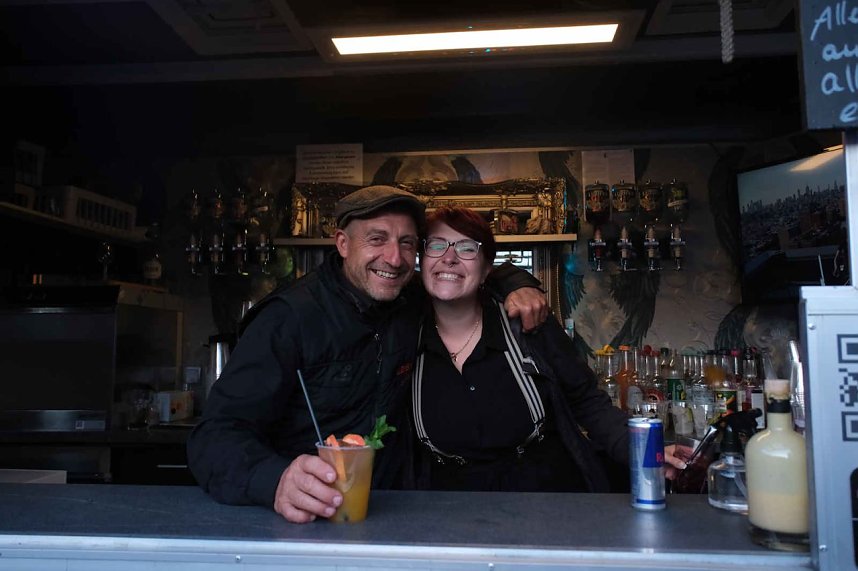 Peter Blei unterwegs auf dem Bahnhofsfest in Nordhausen