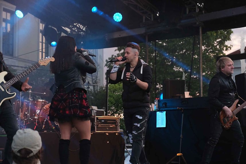 Peter Blei unterwegs auf dem Bahnhofsfest in Nordhausen