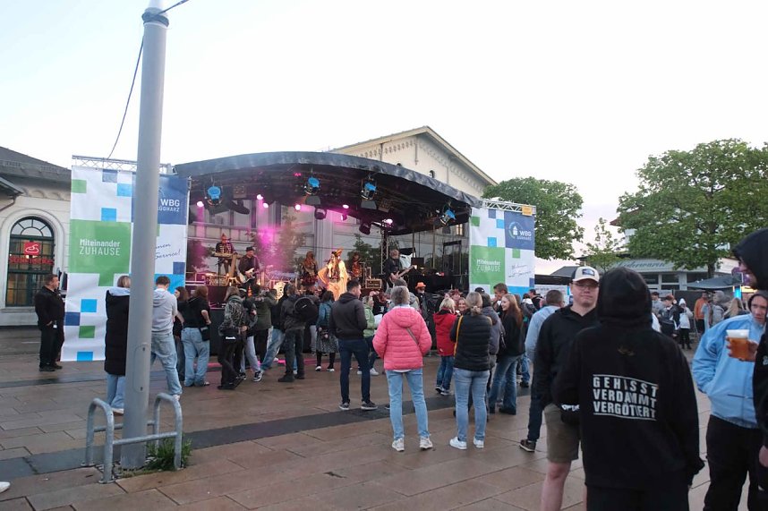 Peter Blei unterwegs auf dem Bahnhofsfest in Nordhausen