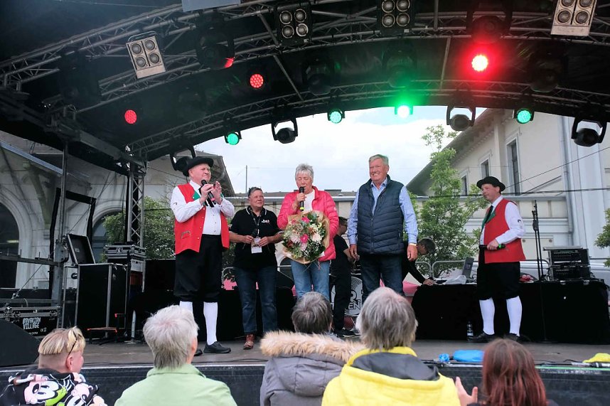 Peter Blei unterwegs auf dem Bahnhofsfest in Nordhausen