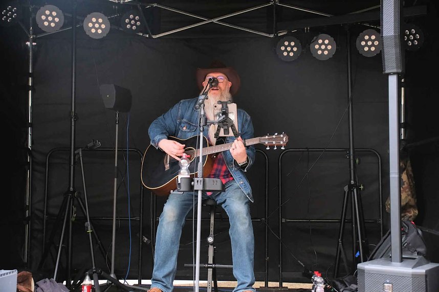 Peter Blei unterwegs auf dem Bahnhofsfest in Nordhausen
