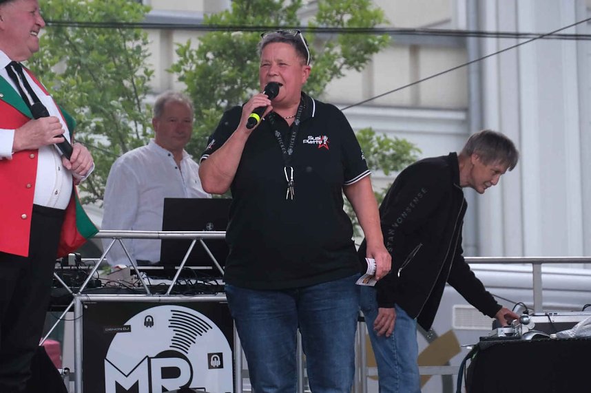 Peter Blei unterwegs auf dem Bahnhofsfest in Nordhausen