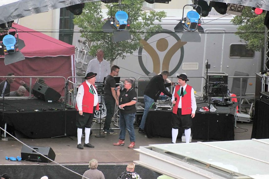 Peter Blei unterwegs auf dem Bahnhofsfest in Nordhausen