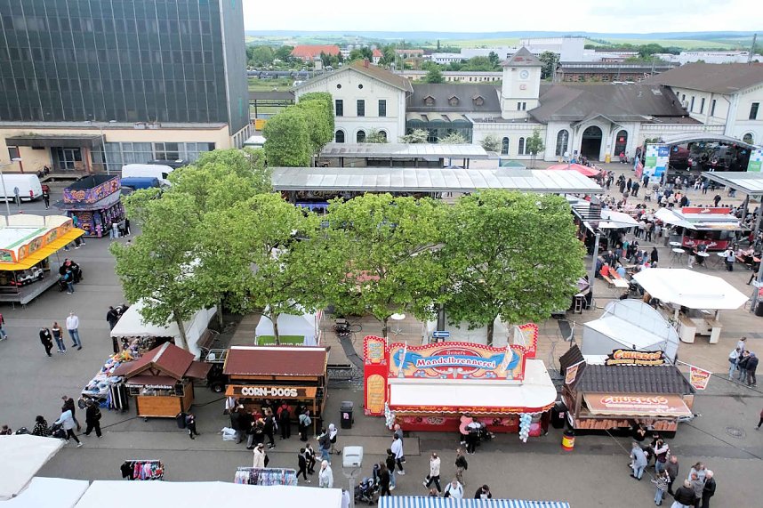 Peter Blei unterwegs auf dem Bahnhofsfest in Nordhausen