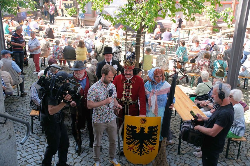 Peter Blei unterwegs auf dem Rolandsfest