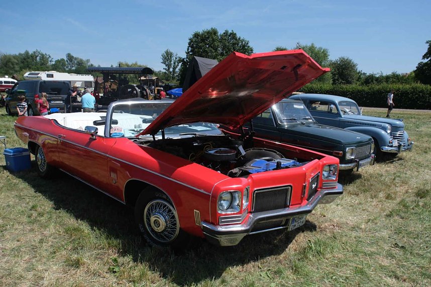 Peter Blei unterwegs beim Oldtimertreff am Scheunenhof