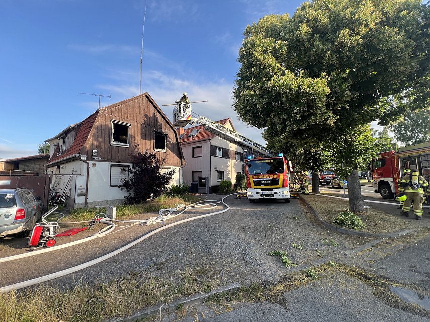 Brand in Salza am Morgen