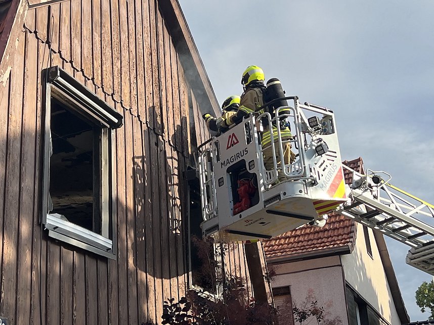 Brand in Salza am Morgen