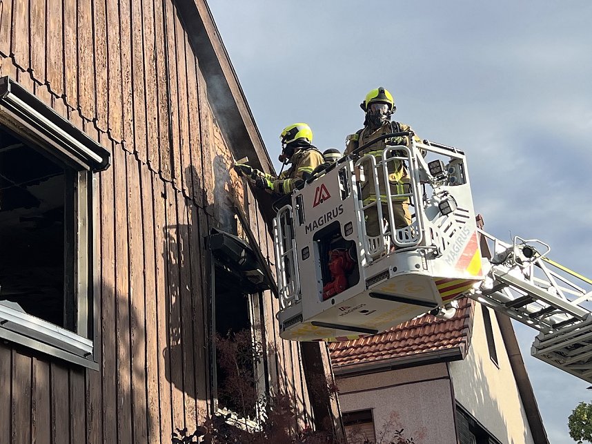 Brand in Salza am Morgen