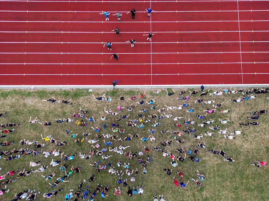 Sportfest des Humboldt Gymnasiums auf dem Hohekreuzsportplatz