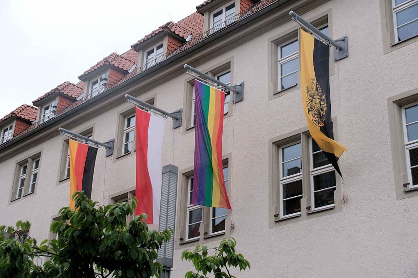 Peter Blei unterwegs beim 1. CSD in NDH