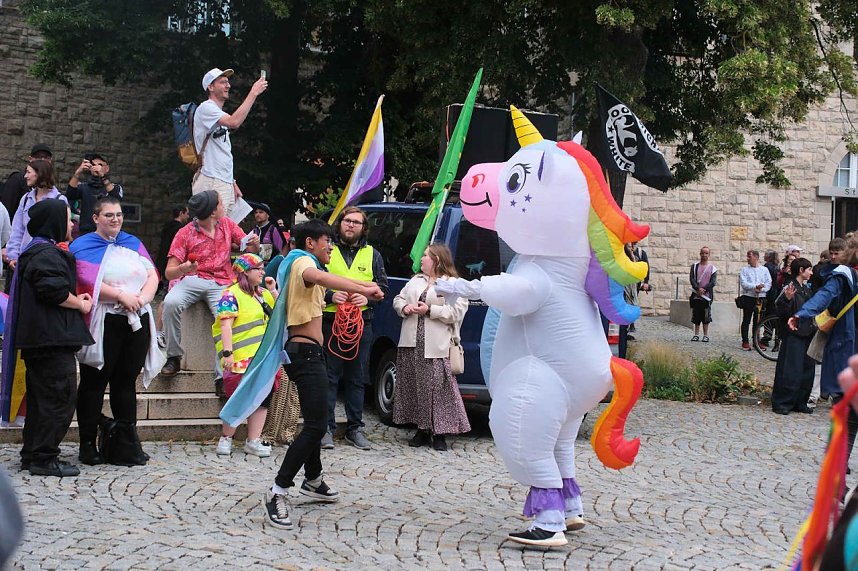 Peter Blei unterwegs beim 1. CSD in NDH