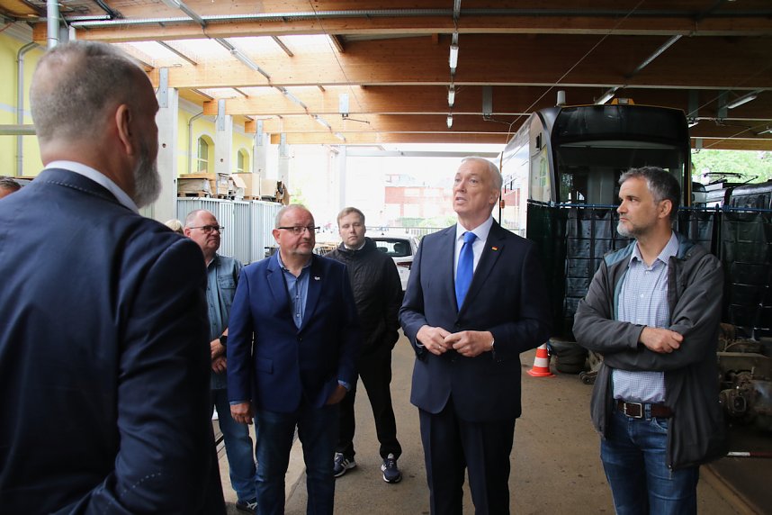 Th&uuml;ringens Verkehrsminister Steffen Sch&uuml;tz (BSW) zu Gast in Nordhausen
