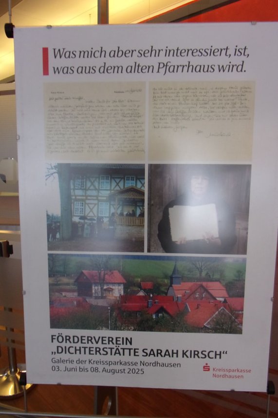 Finissage zur Sarah Kirsch Ausstellung in der Kreissparkasse