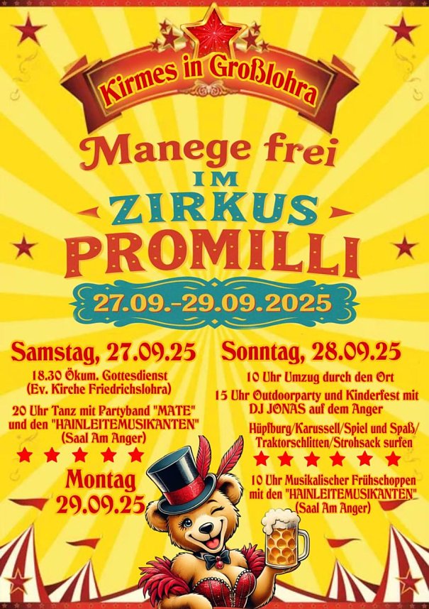 Strohpuppenfest und Strohzirkus in Gro&szlig;lohra