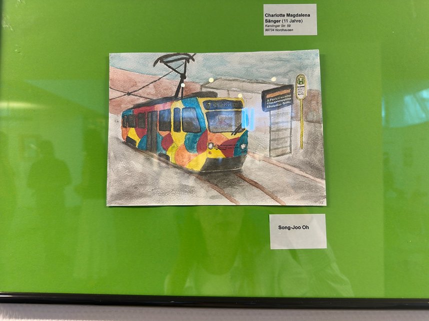 Bilderausstellung zum 125. Stra&szlig;enbahn-Jubil&auml;um in der Kreissparkasse Nordhausen 