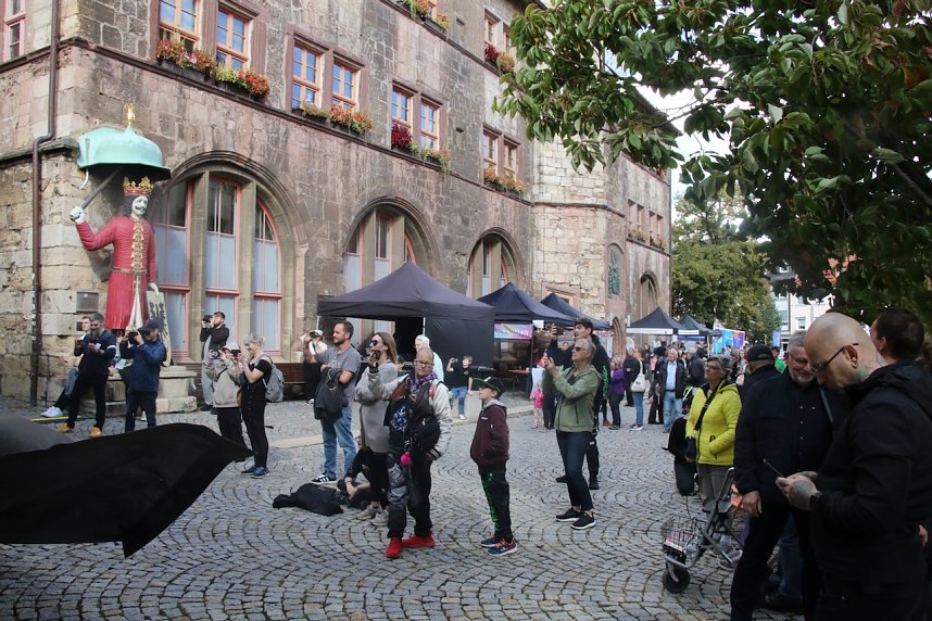 Nordhausen zusammen feiert auf dem Rathausplatz
